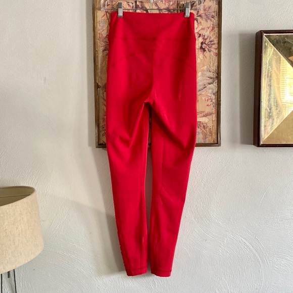 NWOT GIGI C CARBON38 BRAND STRETCH BODYCON RED LASER CUT OUT WORKOUT LEGGING M S - Picture 4 of 16